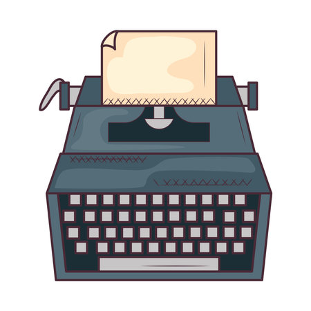 poetry vintage typewriterのイラスト素材