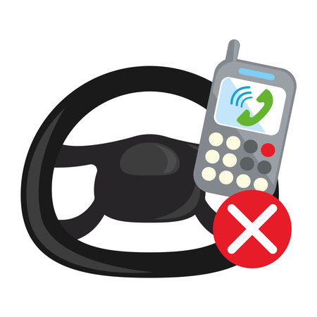do not use the phone while drivingのイラスト素材