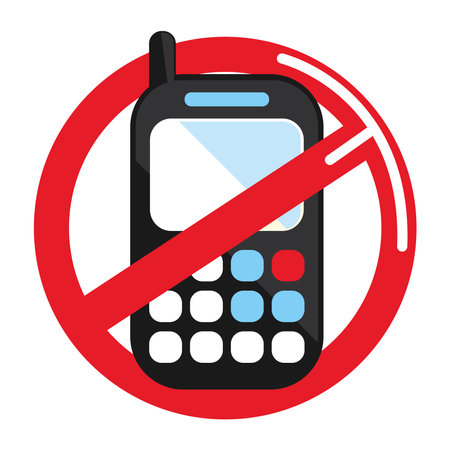 do not use phone symbolのイラスト素材