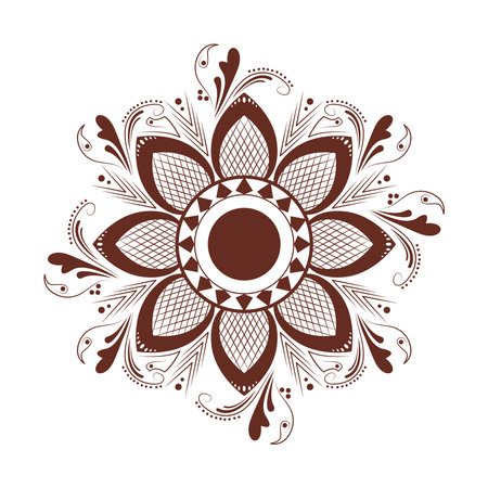 flower tattoo mehndi spiritual symbolのイラスト素材