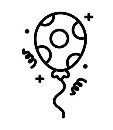 birthday party balloonのイラスト素材