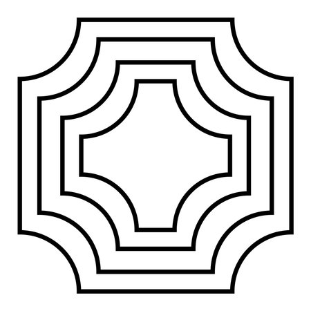 octagon figures Geometric Shape style designのイラスト素材