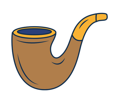 tobacco pipe nautical iconのイラスト素材