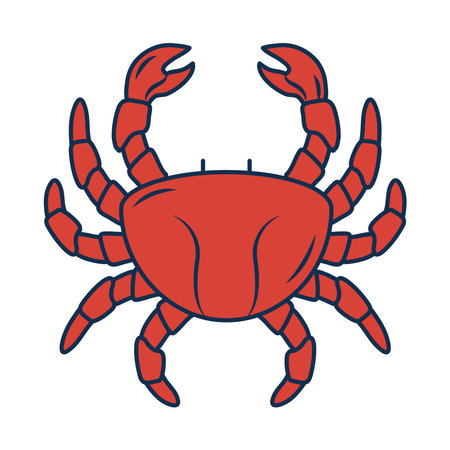 crab nautical iconのイラスト素材