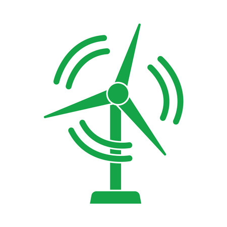 green windmill energy alternativeのイラスト素材