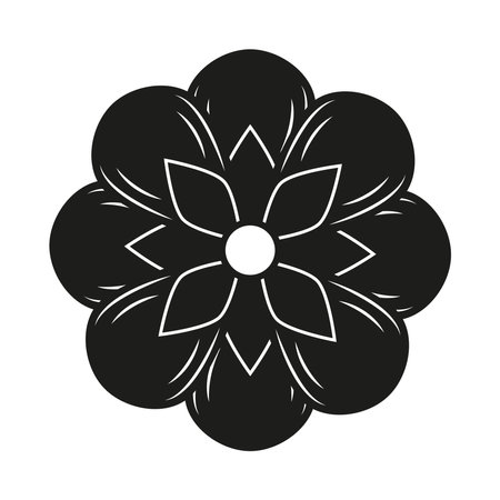 silhouette flower natureのイラスト素材