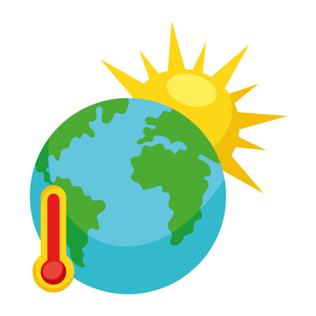 earth sun global warmingのイラスト素材