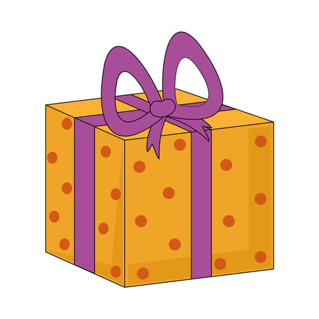 birthday party gift boxのイラスト素材