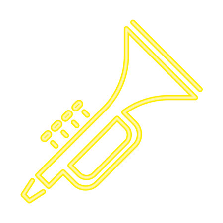 neon trumpet music instrumentのイラスト素材