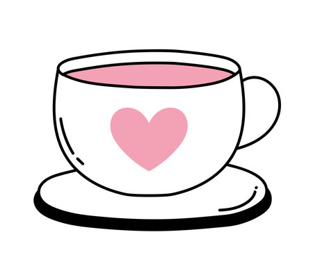 coffee cup hand drawn elementのイラスト素材