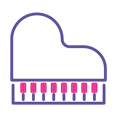 neon piano music lightのイラスト素材