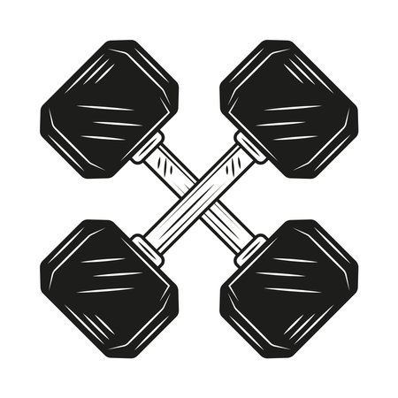 gym weight emblemのイラスト素材