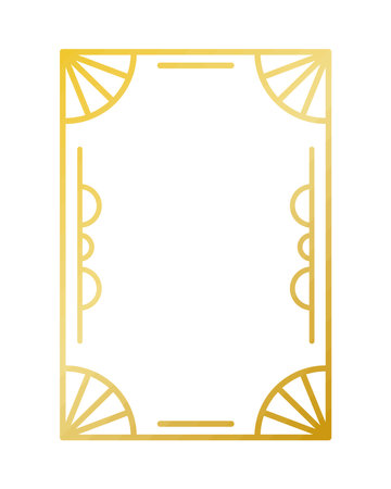 golden frame ornamentのイラスト素材