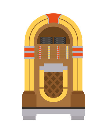Jukebox vintage icon with colorful designのイラスト素材