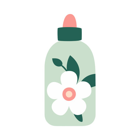 Herbal Infused Shampoo Bottle Illustrationのイラスト素材