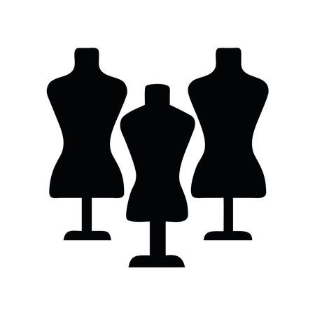 Mannequin textile industry display toolのイラスト素材
