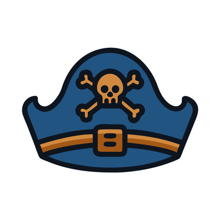 Pirate Captain Hat Iconのイラスト素材