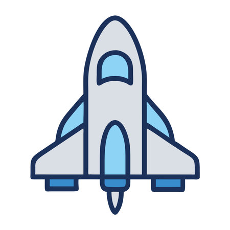 Space Exploration Spacecraft Iconのイラスト素材