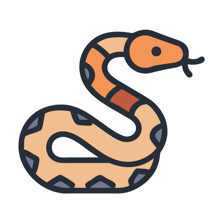 Desert wildlife snake icon illustrationのイラスト素材