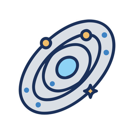 Space Exploration Galaxy Iconのイラスト素材