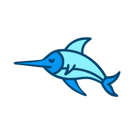 Ocean wildlife marlin iconのイラスト素材