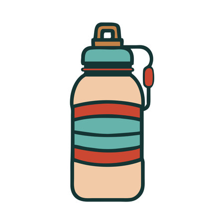 Camping gear water bottle iconのイラスト素材