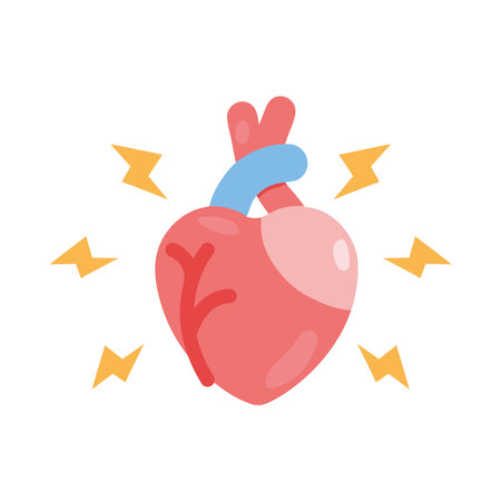 Cardiovascular disease human heart iconのイラスト素材