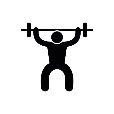 Fitness Center Barbell Squat Iconのイラスト素材