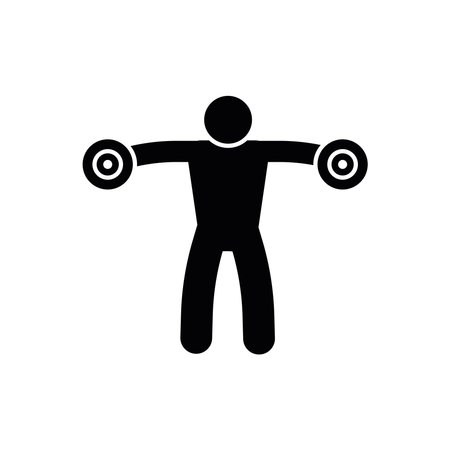Fitness Center Shoulder Press Iconのイラスト素材