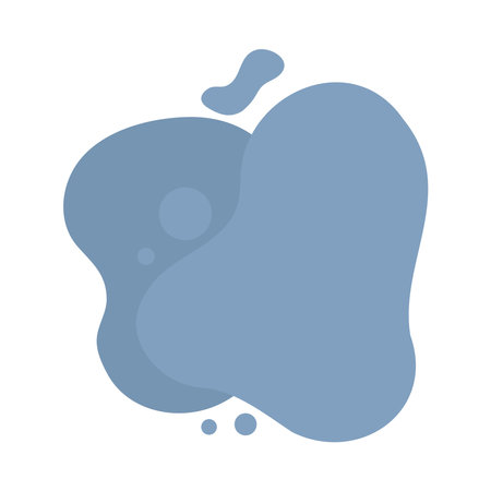 Abstract light blue fluid blob shape iconのイラスト素材