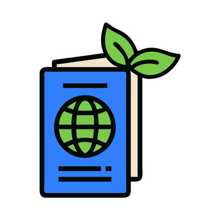 Sustainable Tourism Guidebook Iconのイラスト素材
