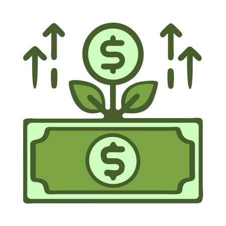 Renewable resources eco investment iconのイラスト素材