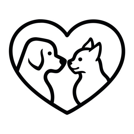 Pet Adoption Heart Iconのイラスト素材