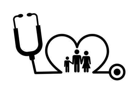 Family Doctor Medical Careのイラスト素材