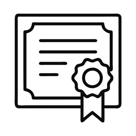 Business registration certificate iconのイラスト素材