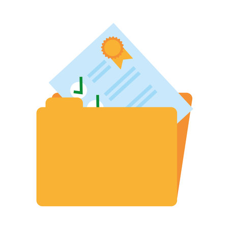 Business Registration Folder Contract Document Iconのイラスト素材