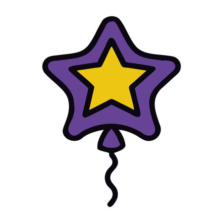 Carnival star balloon iconのイラスト素材