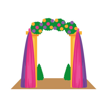 Wedding Mandap Draped Eleganceのイラスト素材