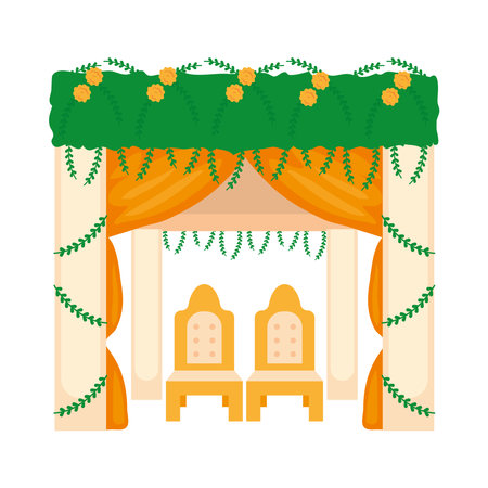 Wedding Mandap Elegant Designのイラスト素材