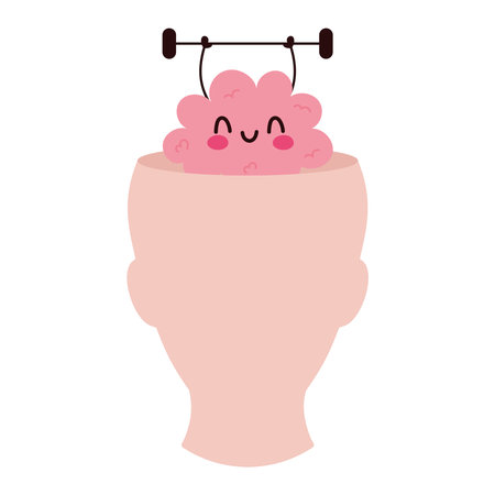 Happy Mind Strong Mental Healthのイラスト素材