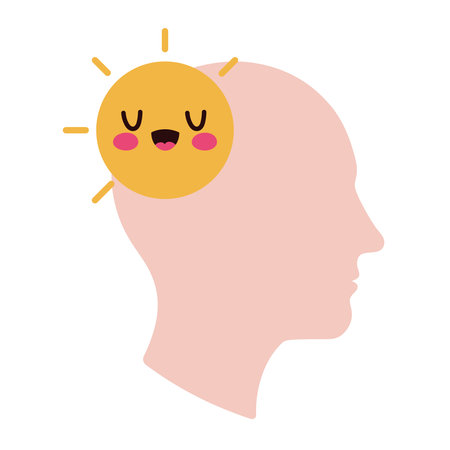 Happy Mind Radiant Positivityのイラスト素材