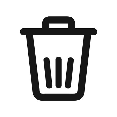 Icon user interface trash bin line artのイラスト素材