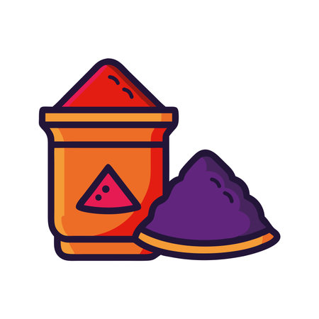 Indian Festival Colored Powder Iconのイラスト素材