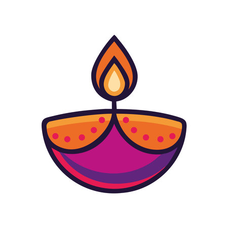 Indian Festival Diya Lamp Iconのイラスト素材