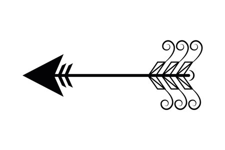 Arrow Elegant Swirl Decor Styleのイラスト素材