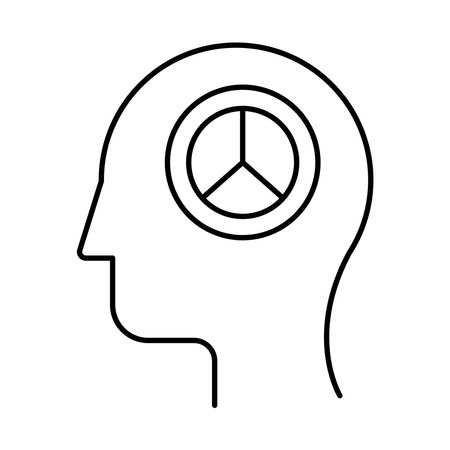 Happy Mind Brain with Peaceのイラスト素材