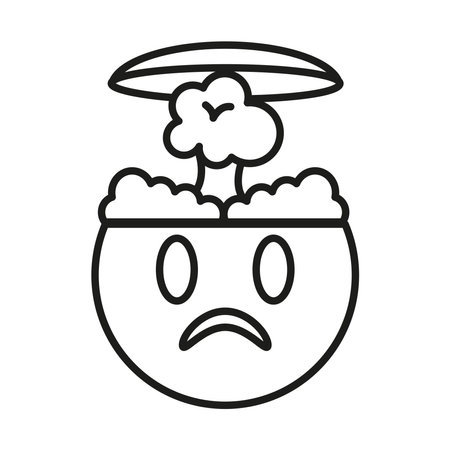 Mind Blown Shocked Brain with Explosionのイラスト素材