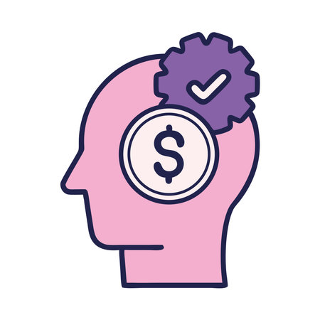 Fixed Mindset Financial Blockのイラスト素材