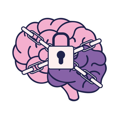 Fixed Mindset Brain restrictedのイラスト素材