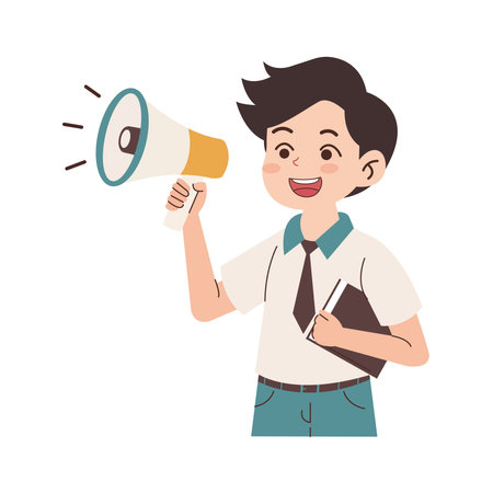 student voice maleのイラスト素材